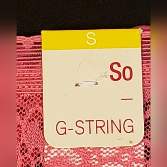 TWO (2) TWO New So Brand Carmine Rose Size Small G-String Thong Lace - Picture 8 of 9